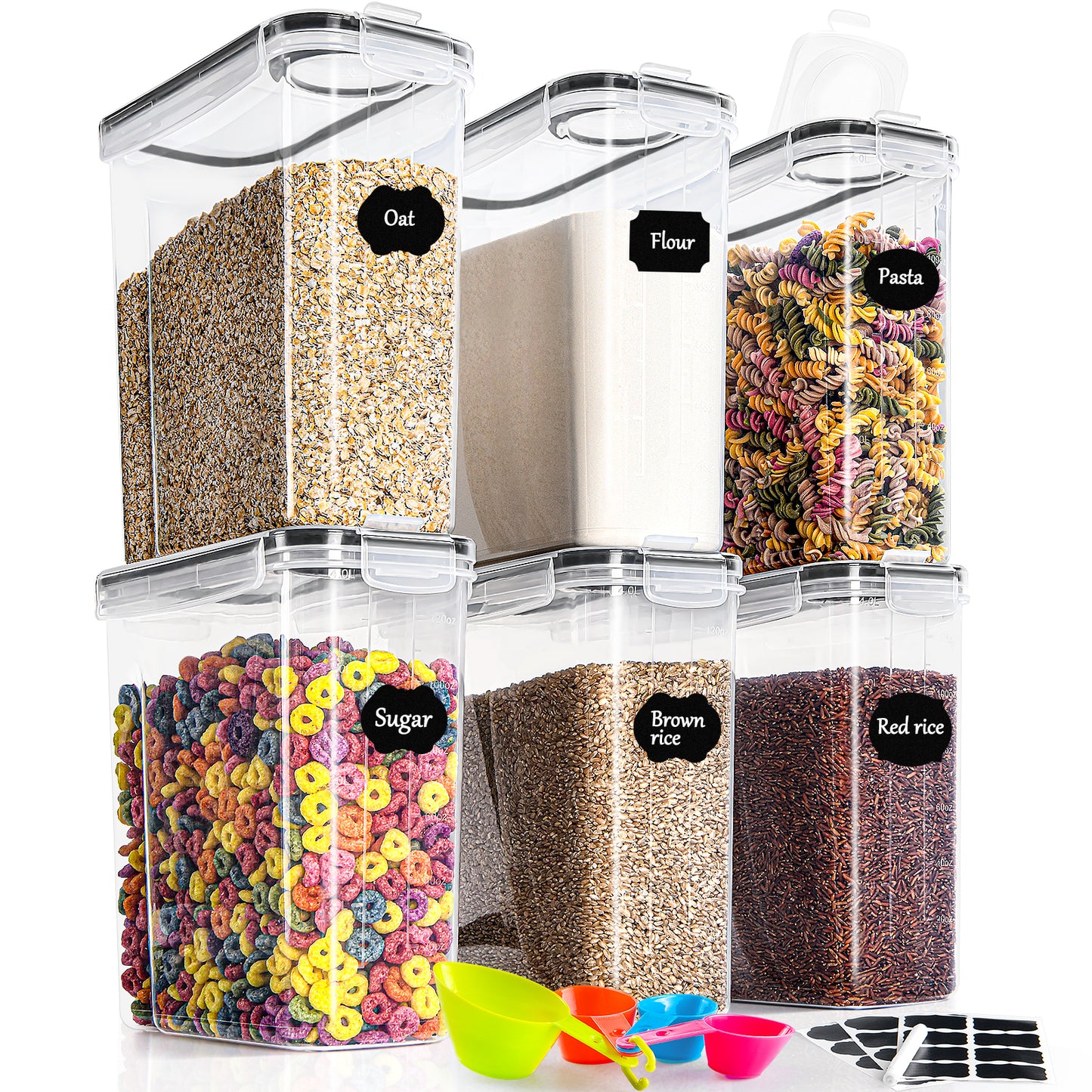 GoMaihe 4L Cereal Storage Containers Set of 6