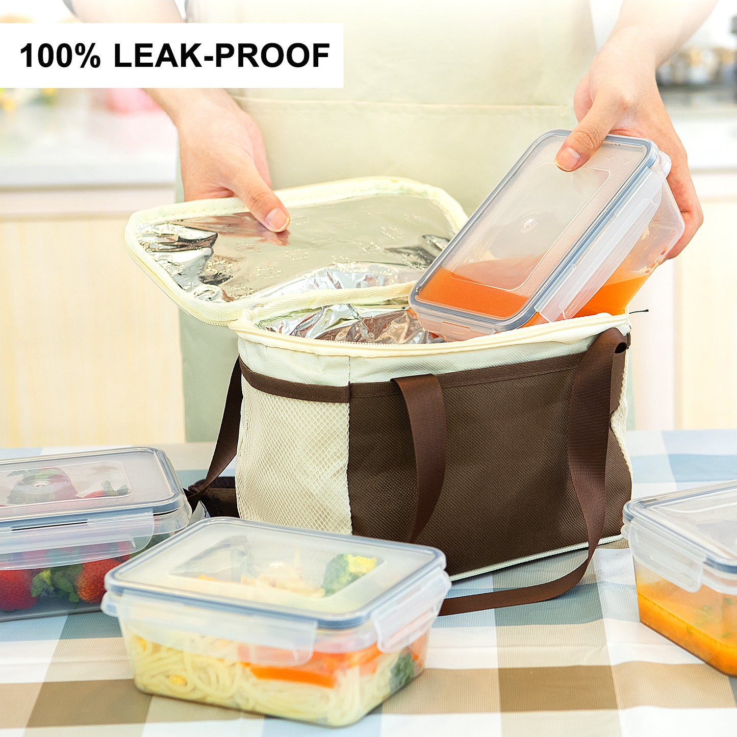 GoMaihe Food Storage Containers with Lids 44 Pieces (22 Containers + 22 Lids) for Dishwasher, Microwave and Freezer Safe, BPA-Free