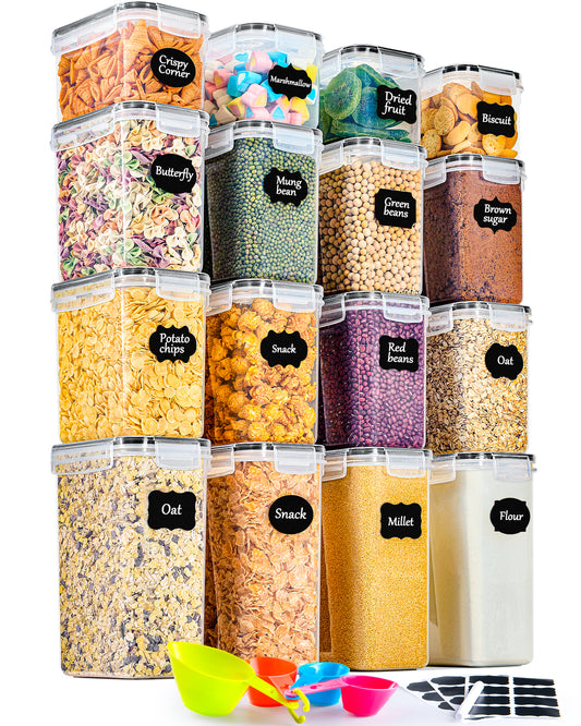 Ensemble de 16 contenants de stockage de céréales GoMaihe