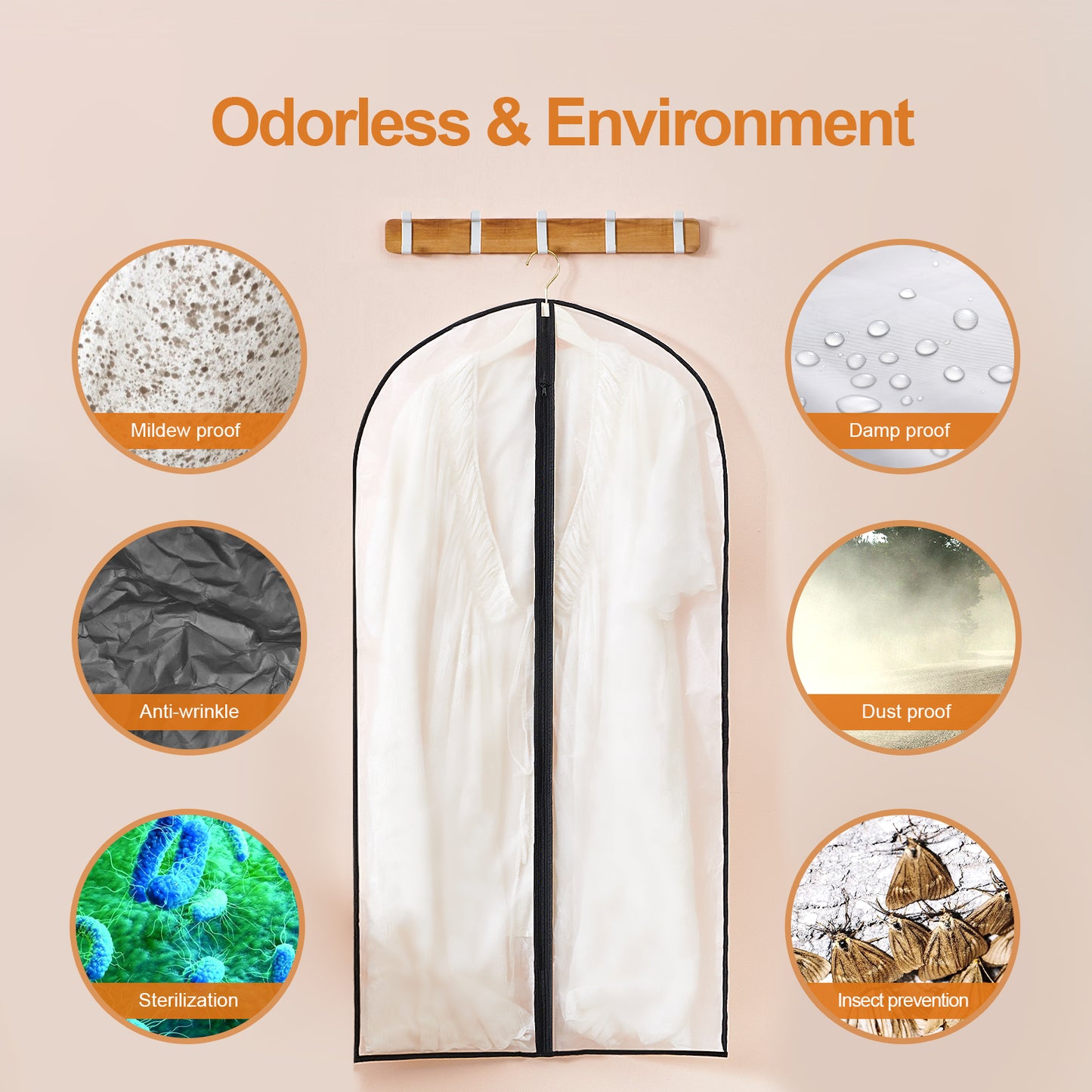 GoMaihe pack de 12 housses de costume, 60 x 120/100 cm housse de vêtement transparente