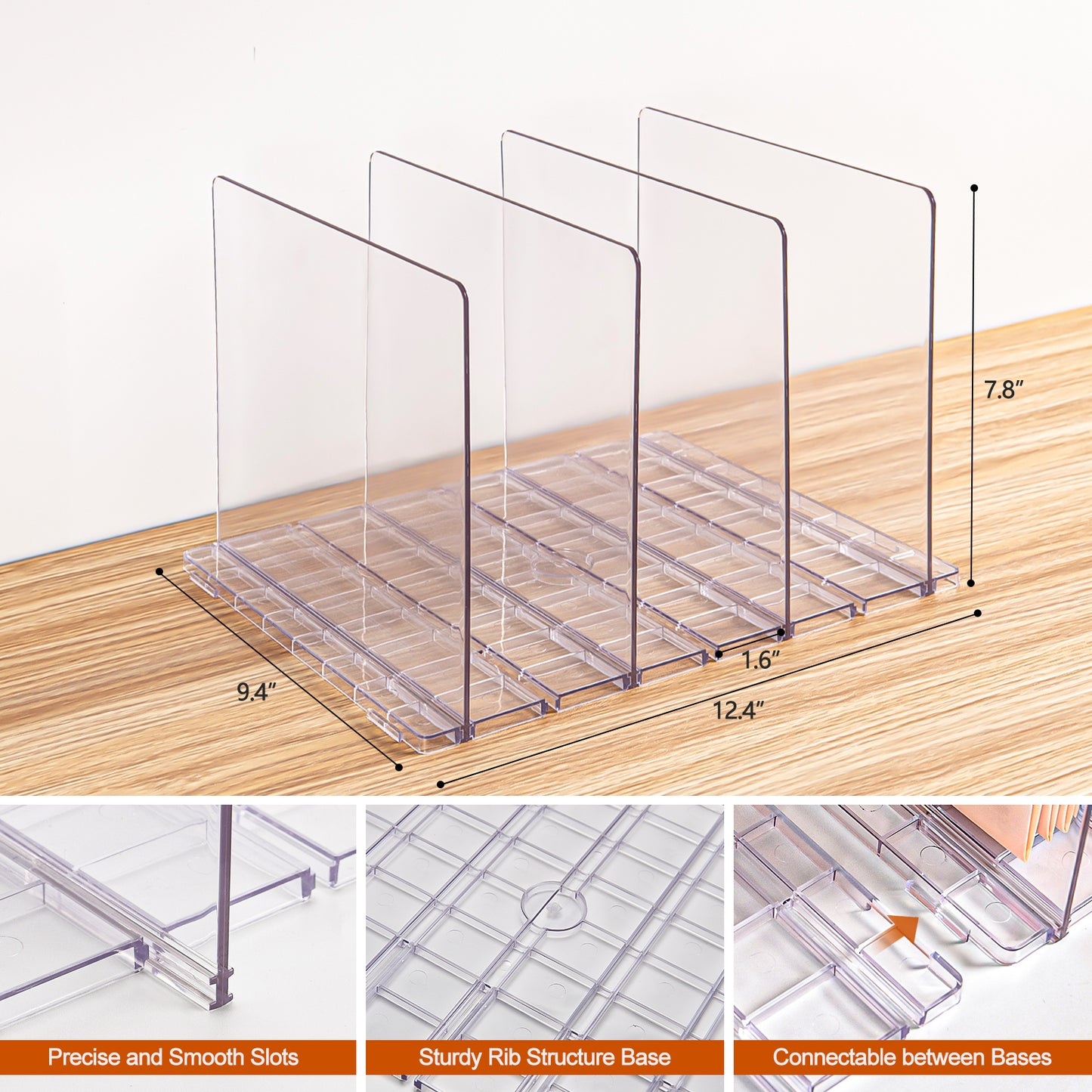 GoMaihe Reusable Shopping Bag Organizer with Adjustable Dividers