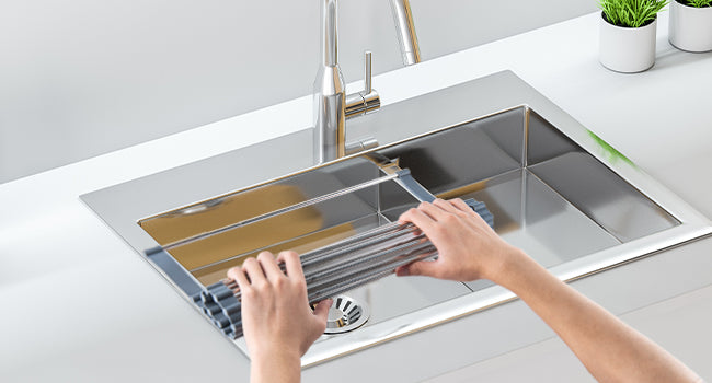 GoMaihe Expandable Roll Up Dish Drying Rack