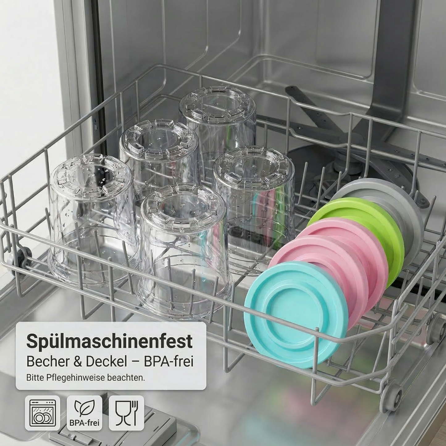 4er-Set Ersatzbehälter für Ninja Creami NC301 Serie, 473ml Eisbehälter mit Deckeln Kompatibel mit NC300 NC299AMZ, BPA-frei Auslaufsicheres Zubehör für Protein Eis & Meal Prep