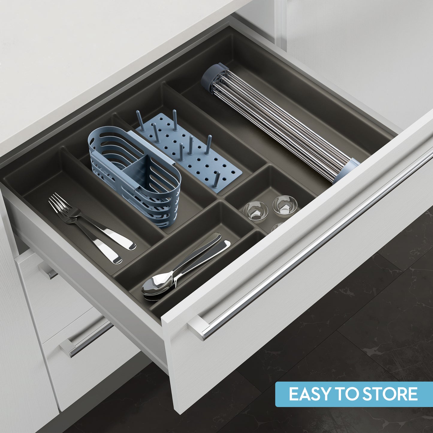 GoMaihe Expandable Roll Up Dish Drying Rack