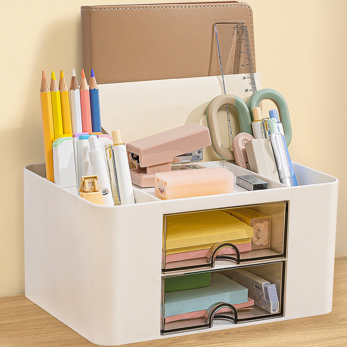 Gomaihe Organisateur de Bureau Multifonctionnel (Blanc)