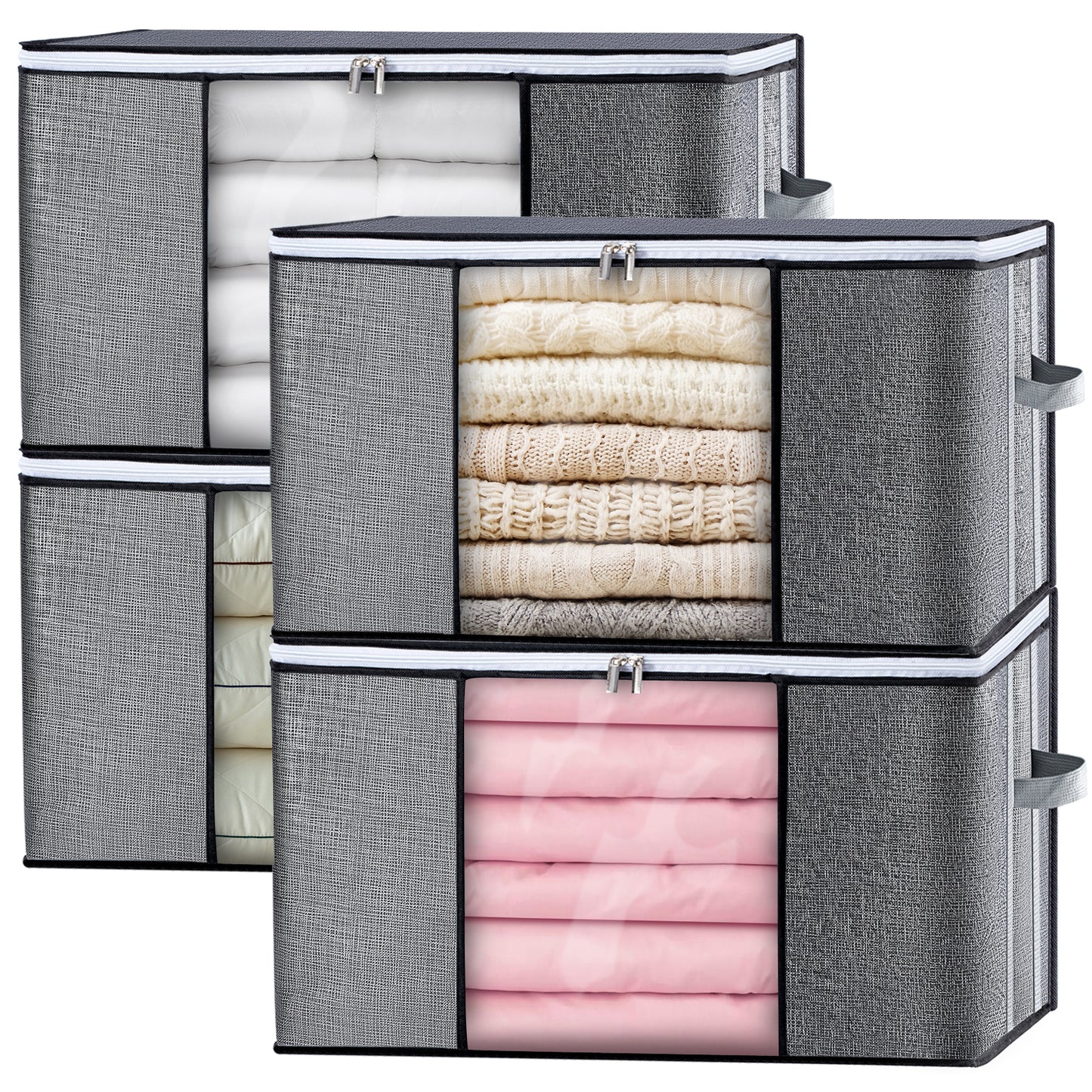 GoMaihe Clothes Storage Bag 90L Set of 4