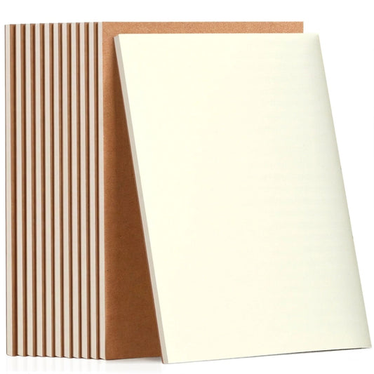 VEESUN Notizbuch A5 Blanko 10er Set - Notizheft mit Fadenheftung (180° Flach), Kraft Cover heft für DIY, Schule & Gastgeschenke, 30 Blatt