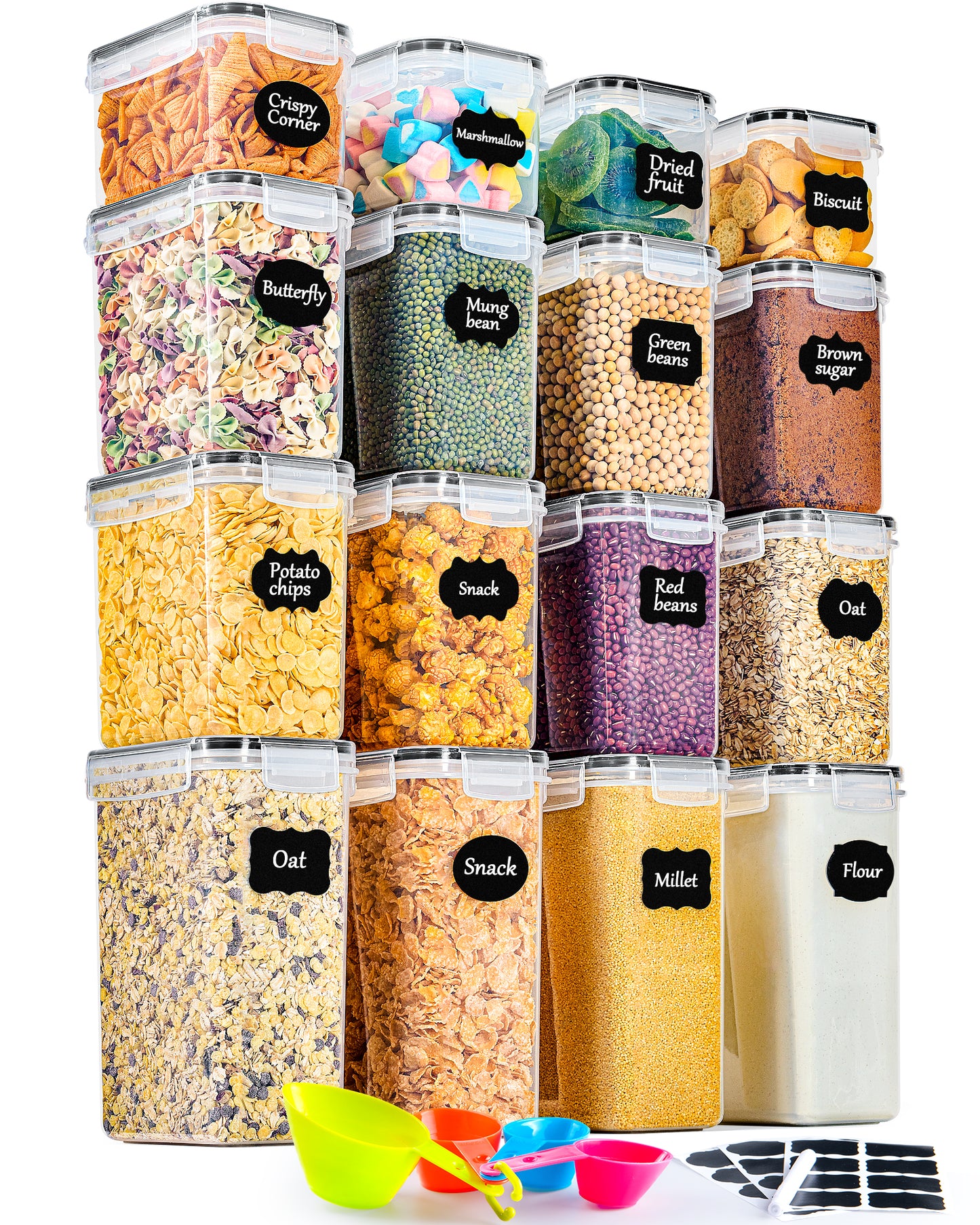 GoMaihe Cereal Storage Containers Set of 16