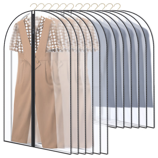 GoMaihe pack de 12 housses de costume, 60 x 120/100 cm housse de vêtement transparente 