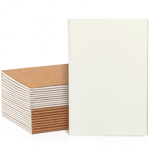 VEESUN Notizbuch A5 Blanko Seiten: 20er Pack Notizblock Skizzenbuch Kraft Cover Notizheft für Kinder und Erwachsene Tagebuch für Schule Büro Reisen Zeichnen Back to School Geschenk