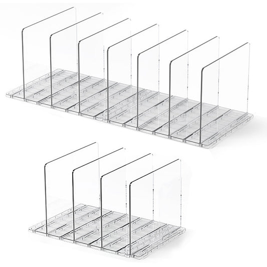 SortNStore Bag & Purse Organizer for Closet: Adjustable Clear Handbag Storage Shelf - Plastic Clutch Dividers for Closet Organizers and Storage - Keep Carteras & Pocketbook Upright