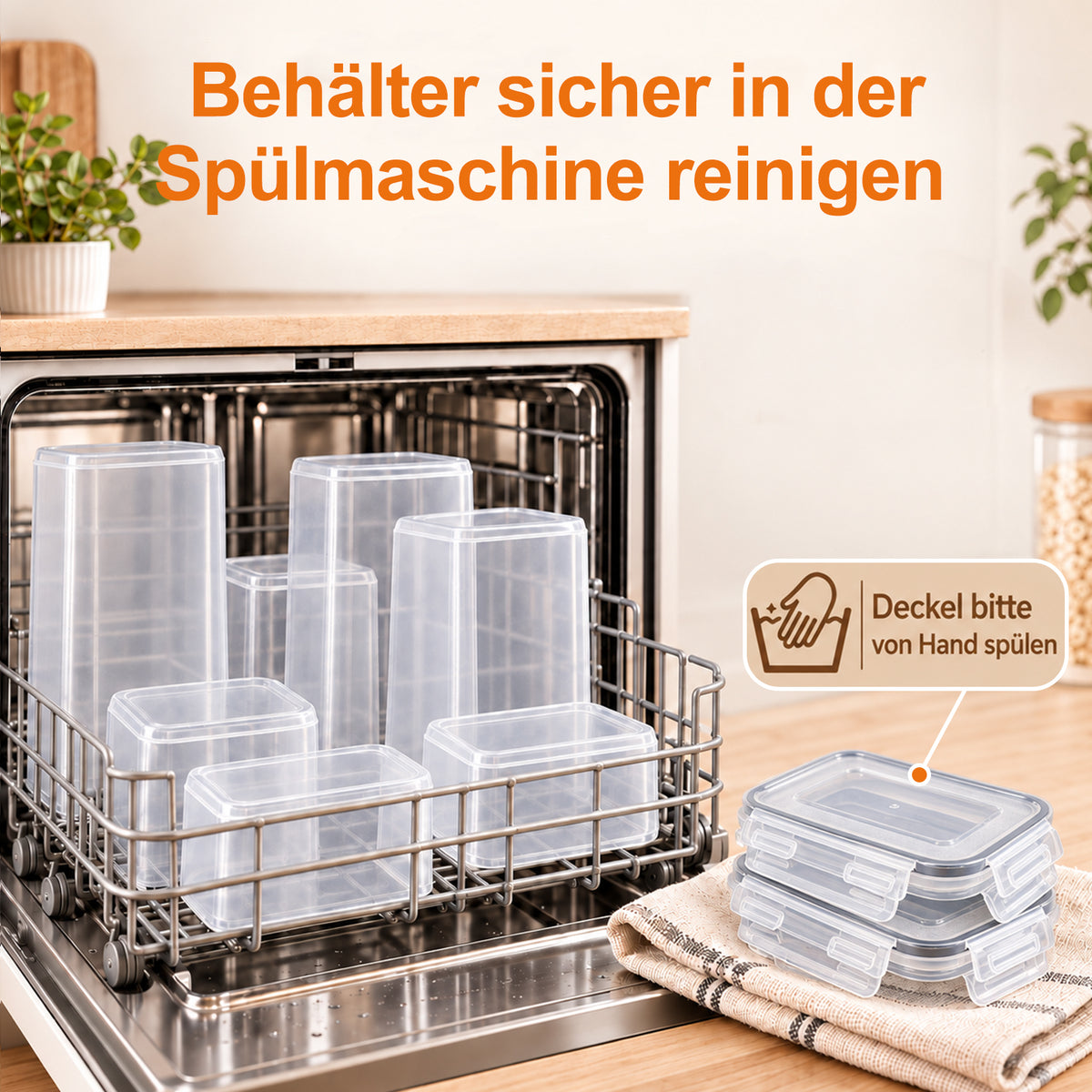 28-Piece Set of Storage Containers in 5 Sizes, 0.14–2 L – Storage Containers for Flour, Sugar, Cereal, Rice, and Spices, Storage Boxes for Kitchen and Pantry, with 30 Labels and 1 Pen