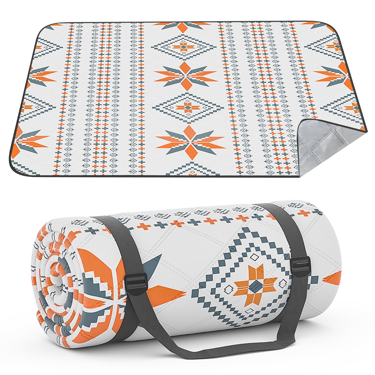 Waterproof Picnic Blanket 200 x 200 cm: machine washable picnic mat sand-free picnic tablecloth suitable for family picnic camping beach garden