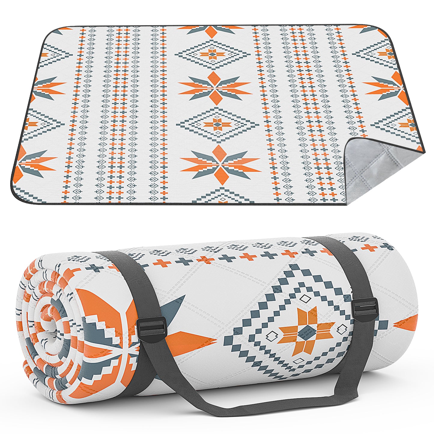 Waterproof Picnic Blanket 200 x 200 cm: machine washable picnic mat sand-free picnic tablecloth suitable for family picnic camping beach garden