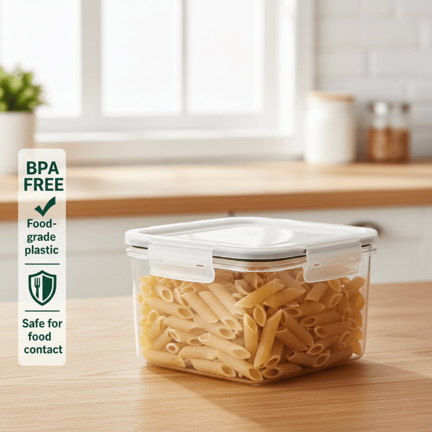 Airtight Food Storage Container Set 28-Piece – BPA-Free Kitchen Pantry Organiser with Lids, Clear Plastic Boxes for Cereal, Flou