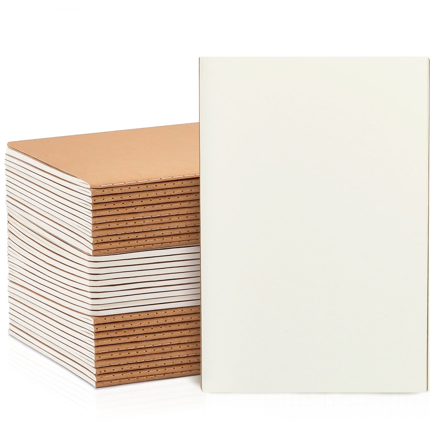 VEESUN Notizbuch A5 Blanko Seiten: 30er Pack Notizblock Skizzenbuch Kraft Cover Notizheft für Kinder und Erwachsene Tagebuch für Schule Büro Reisen Zeichnen Back to School Geschenk