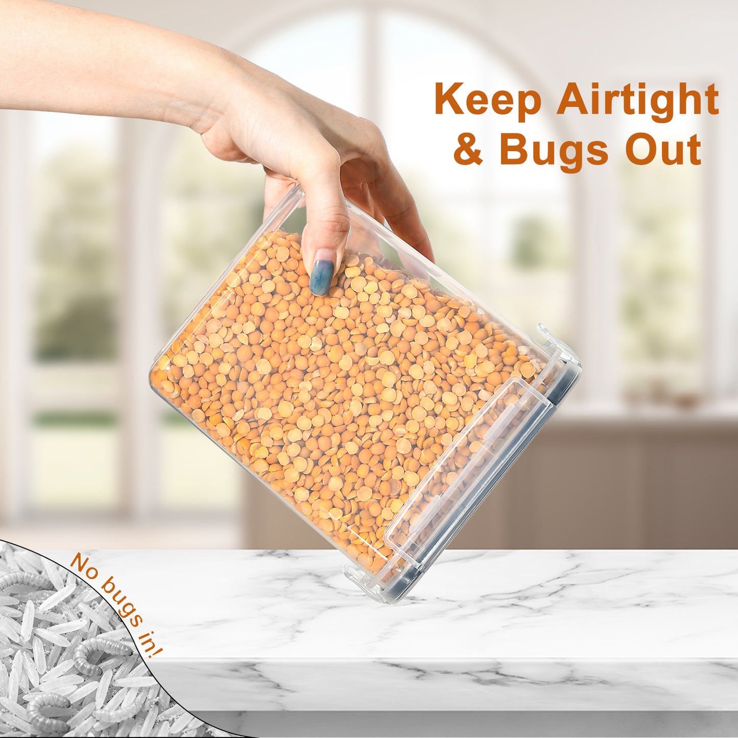 GoMaihe Airtight Food Storage Containers with Lids: 32Pcs Plastic Food Containers | Kitchen & Pantry Organizers and Storage for Cereal, Flour, Sugar, Snacks | Includes Labels, Marker