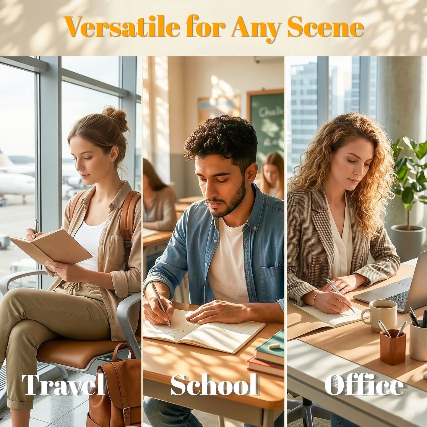 VEESUN Notizbuch A5 Liniert 10er Pack - 30 Blatt Notizheft Kraftpapier Cover - 21x14 cm Schreibblock Kladde Fadenheftung - Kompaktes Tagebuch & Notizblock für Schule, Büro und Reise