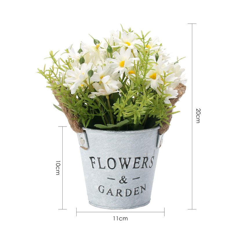 VEESUN Lot de 3 plantes artificielles marguerites