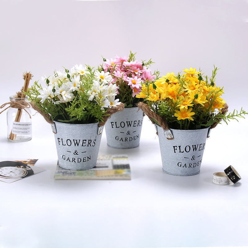 VEESUN Lot de 3 plantes artificielles marguerites