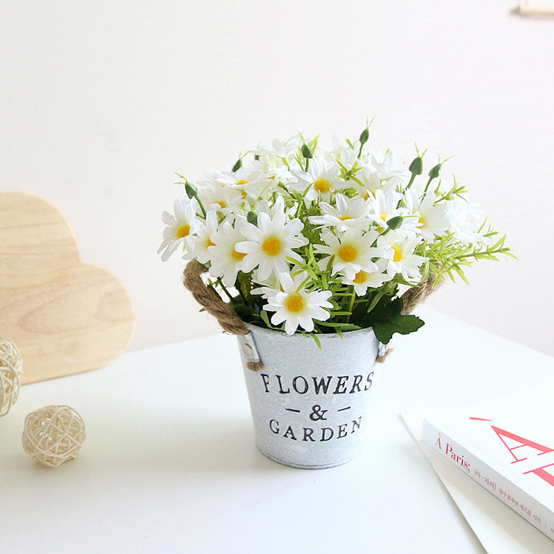 VEESUN Lot de 3 plantes artificielles marguerites